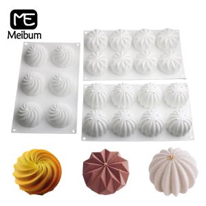 Moules Meibum Spirale Diamond Cactus Texture Silicone Cake Moules Mousse Mousse Tools Baking Tools Socon