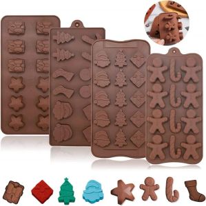 Molds Nieuwe Silicone Chocolate Mold 3D -vormen Mold Fun Baking Tools For Jelly Candy Christmas Cake Kitchets Gadgets Diy Homemade