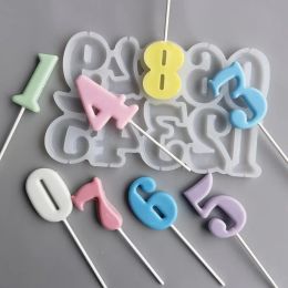 Molds nummervormige bakvorm Diy lolly lolleric modellering siliconen chocolade snoep mal verjaardag cake decoratie keukengereedschap