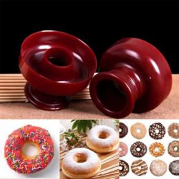 Molds Plastic Donut Cake Maker Mold Home Party Desserts Cutter Fondant Cutting Diy Donut Mold Pastry Dough Process Baking Tools