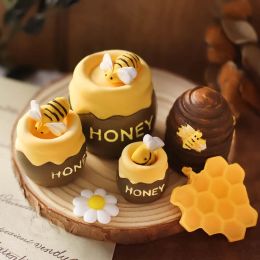 Moules de la clôture de fleur de soleil abeille en nid d'abeille de gâteau de seau à gâteau moule à gâteau fondant pour la cuisine de la cuisine moule moule