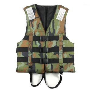 Chaleco salvavidas de camuflaje Mounchain para deportes al aire libre, chaleco plegable ajustable de espuma para natación para adultos ligero