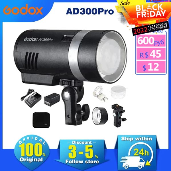 Mount Godox AD300Pro TTL Pocket Flash Kit pour canon Nikon DSLR pour les accessoires de studio de photographie en direct PK AD200PRO