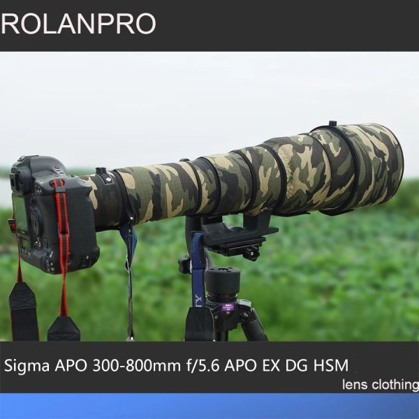 Mount Rolanpro Lens Camouflage Coat Rain Couvercle pour Sigma APO 300800mm f / 5.6 EX DG HSM LENS PROTHER