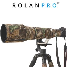 Mount Rolanpro Couverture d'objectif imperméable pour Canon RF 600 mm f / 4 L est USM Camouflage Rain Couverture de couverture de la lentille Puns Guns