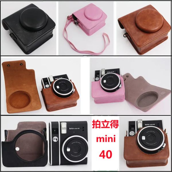 Monter adapté à Fuji Polaroid Instax Mini 40 Camera Bags Protective Cuir Case Mini 40 Shell