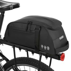 Sac de vélo de montagne sac de siège arrière de cyclisme étanche sacoches de vélo sac à dos de grande capacité en cuir PU sac à main de cyclisme 240119