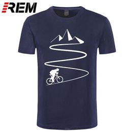 Vélo de montagne Heartbeat Funny Biker T Shirt Plus Size Custom Short Sleeve Men's Bicycle Cycling T-shirt Fashion Family Cotton 210409
