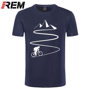 Mountainbike Hartslag Grappige Biker T-shirt Plus Size Custom Korte Mouw Heren Fiets T-shirt Mode Familie Katoen 220613