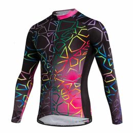 Chemises de vélo de montagne Vêtements de sport de course Maillots de cyclisme à manches longues pour hommes Est Printemps Automne Vélo Tops Vêtements VTT 240321