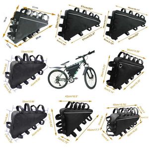 Mountainbike Driehoek Grote capaciteit Buis Frame Tas Case Batterij MTB Opslag Veel Maten Fietsen Toolkit Fietsonderdelen 211009