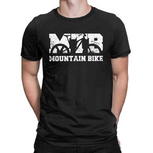 Mountain Biking Vintage MTB Verontruld Ontwerp T-shirts 100% Katoenen Tees Korte Mouw Mannen Vintage Ronde Kraag Nieuwste T-shirt G1222