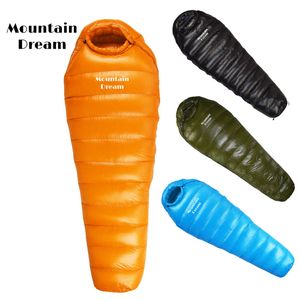 Mountaindream, sacos de dormir de plumón de ganso para exteriores, tipo momia, superligeros, cálidos para acampar, ir de excursión, mochileros, adultos