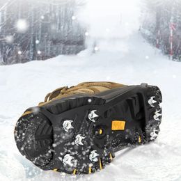 Crampones de montañismo Crampones de escalada de 8 dientes para caminatas de invierno al aire libre Pesca en hielo Zapatos para la nieve Zapatos antideslizantes Cubrezapatos de acero al manganeso Crampones 231114