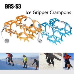 Crampons d'alpinisme BRS S3 14 dents griffes Crampons chaussures ultralégères antidérapantes en alliage d'aluminium équipement de Crampons d'alpinisme 231025