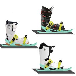 Crampons d'alpinisme Mini patins de ski courts bottes de snowboard planches à ski portables adultes mini chaussures de ski de patinage courtes pour les sports de plein air d'hiver 231101