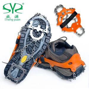 Crampones de alpinismo Shengyuan Crampones para raquetas de nieve al aire libre Crampones de alpinismo de 12 dientes botas equipo de protección antideslizante 0,54 kg 231021