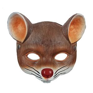 Masques animaux de souris Halloween Cosplay Mask Party Party 3D Foam Rat face demi-couverture Costumes Accessoires 240430