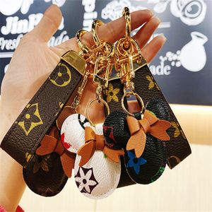 Muis Diamant Ontwerp Auto Sleutelhanger Gunst Bloem Tas Hanger Charme Sieraden Sleutelhanger Houder voor Mannen Gift Mode PU Leer Dier sleutelhanger