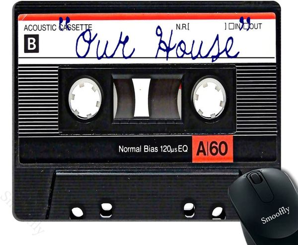 Tapis de souris personnalisé Cassette audio antidérapant en caoutchouc épais grand tapis de souris