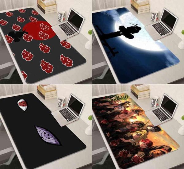 Accessoires de jeu de pad de souris Gabinete Gamer Clavier Anime Desk Mat Nonslip ordinateur portable Mousepad Kakashi Gaara Sasuke Design A5274523