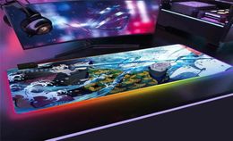 Muismat Pc Rgb Anime Rug Setup Gamer Accessoires Gaming Matten met Backlight Mat Mousepad manga Toetsenbord muismat6220528