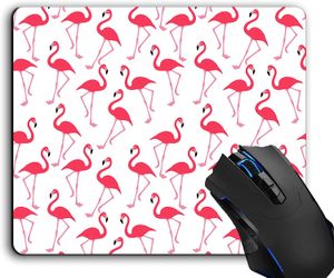 Tapis de souris, motif d'été flamant rose tapis de souris d'ordinateur accessoires de bureau base en caoutchouc antidérapant, tapis de souris pour souris d'ordinateur portable