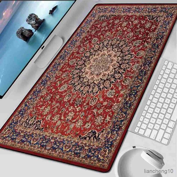 Tapis de souris Poignet Beau tapis persan Design Tapis de clavier Grand Petit XL Tapis de souris étendu Tapis d'impression Tapis de souris pour PC R231028