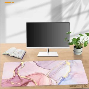 Muismatten Pols Blauwe Muismat DIY Marmer Mousepad Bedrijf Toetsenbord Mat PC Kast Bureau Tafel Pad Gaming Mat Grote R230711