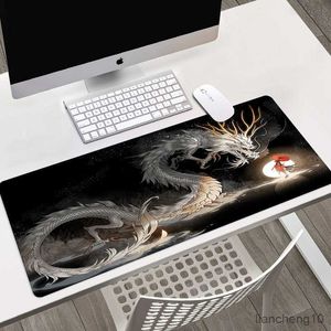 Tapis de souris poignet Art chinois impression XXL tapis de souris accessoire grands tapis de bureau ordinateur clavier tapis anime dessin animé R230819