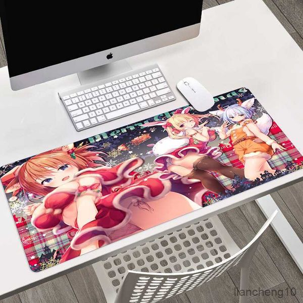 Tapis de souris poignet noël Sexy beauté Art impression XXL tapis de souris accessoire grand clavier d'ordinateur tapis Anime dessin animé R230819