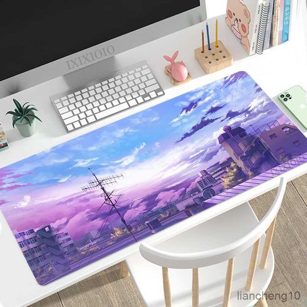 Tapis de souris Poignet City Neon Tapis de souris Gaming XL Nouvelle maison personnalisée Tapis de souris Tapis de clavier XXL Tapis en caoutchouc naturel Tapis de table doux R230819