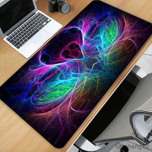 Tapis de souris poignet coloré magique fantaisie Art abstrait tapis de souris impression ordinateur serrure clavier tapis cadeau PC bureau tapis grand tapis de souris R230823