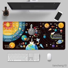 Tapis de souris Poignet Creative Space Planet Tapis de souris de jeu Grand tapis de clavier en caoutchouc Bord de verrouillage antidérapant Tapis d'ordinateur Bureaux d'ordinateur Tapis R230711