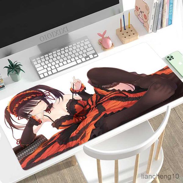 Tapis de souris Poignet Date Live Kurumi Tapis de souris Gamer XL Tapis de souris personnalisé Tapis de souris XXL Tapis de souris Tapis de bureau doux Tapis de table d'ordinateur R230710