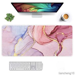 Muismatten Pols Mode Marmeren Muismat Grote Custom Nieuwe Mousepad Toetsenbord Pad Tapijt Natuurlijke Rubber Zachte Muis Mat Pad R230711