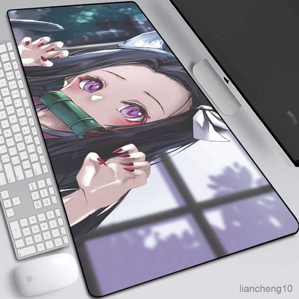 Alfombrillas de ratón Muñeca Ghost Slayer Blade Oversized Anime Notebook Computer Keyboard Pad Calidad Mouse Pad Anime Cartoon Game Mouse Pad Computer Keyboa R230819