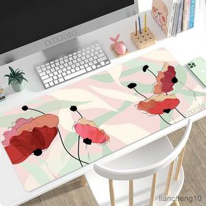 Tapis de souris Poignet Minimaliste Art Abstrait Fleur Tapis De Souris Gamer XL Personnalisé Grand Tapis De Souris XXL Tapis De Souris Tapis Bureau Tapis De Table En Caoutchouc Naturel R230710