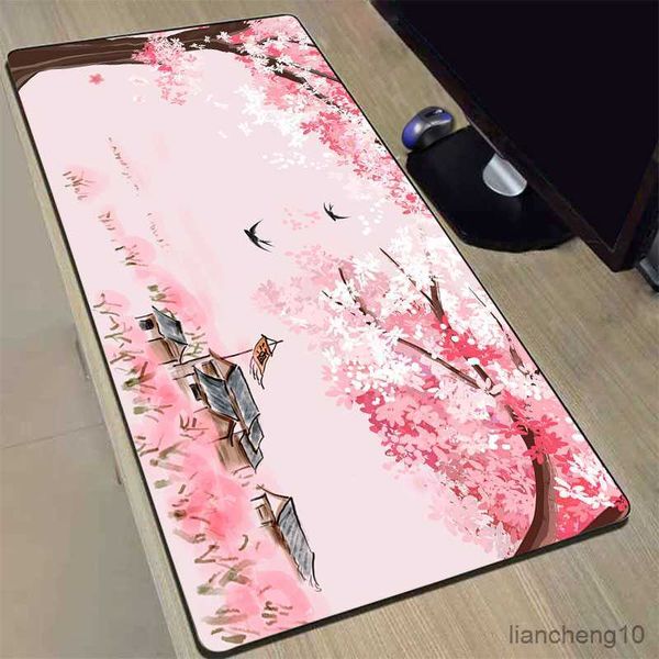 Alfombrillas de ratón Muñeca Rosa Sakura Alfombrilla de ratón Alfombrilla de escritorio Alfombra de computadora Accesorios de oficina Teclado Pc Gaming Laptop Rugs R230710