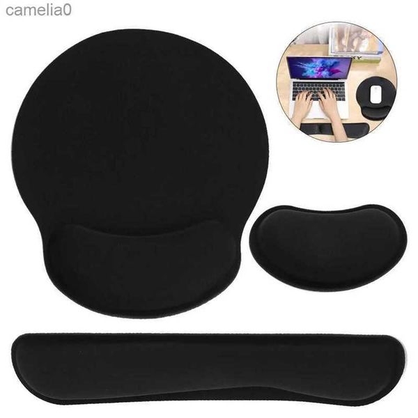 Pads de ratón RESTA DE MULTA 1 Conjunto de la esponja negra Mat de la esponja del juego Mecánica Mecánica Puerto de reposo ergonómico Puerto de mano ergonómico CushionL231221