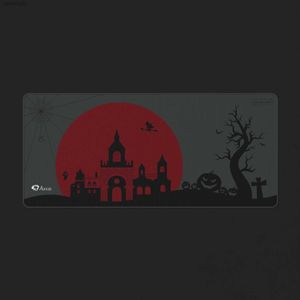 Pads de souris poignet repose Akko Dracula Castle Mouse Pad grand bureau de bureau de bureau XXL Clavier de table de jeu non glissant Mousepad 900x400x4mml231221