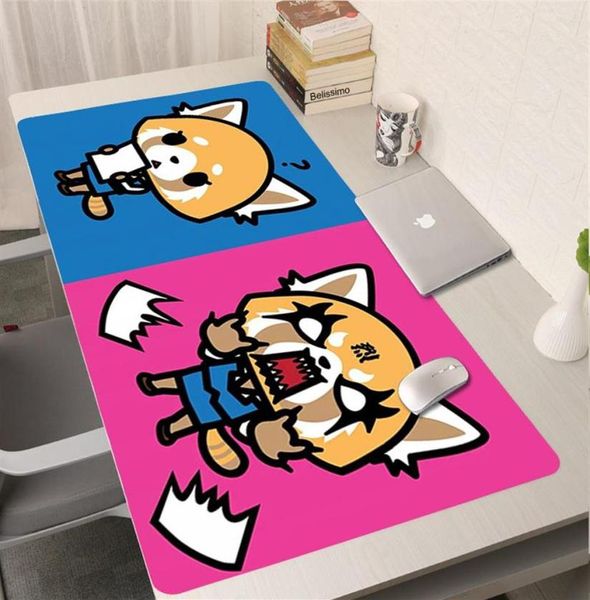 Mouse Pads poignet repose anime aggretsuko Mousepad Gamer Girl Mat Pad Kawaii Gaming Keyboards Computer Périphériques Mauusep 9869386