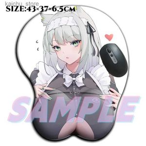 Muisblokken Pols Rests Arknights Kaltit 3D Mouse Pad Otenized Boobs Sexy Big Borsten Soft Silicone Oppai Anime Gamer Desk Mat Kawaii Desk Pad Y240419