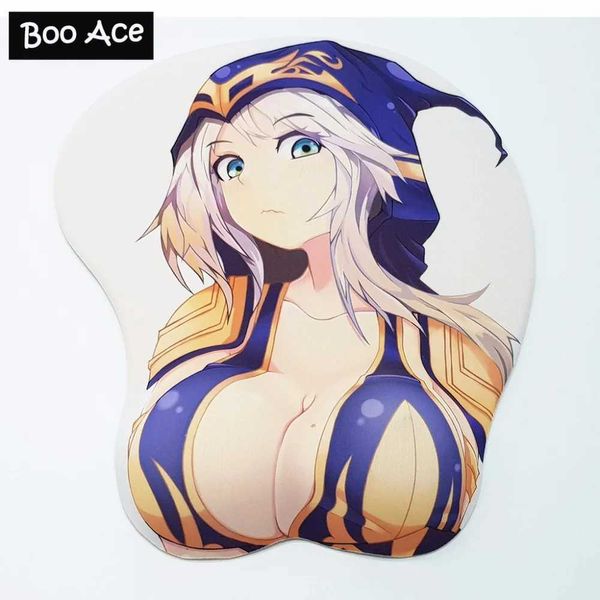 Poussions de souris poignets Rests Ashe Gaming 3D PAD MOUSE AVEC SILICONE GEL BOOBS REST