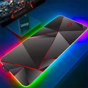 Muisblokken Pols Rests Asus Rog RGB XXL Mouse Pad Kawaii Game Ke toetsenbord PC Game Accessoires Desktop Pad Splicing Desktop Mouse Carpet Pad Anime Large J240510