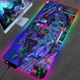 Alfombrillas de ratón Reposamuñecas ASUS Speed Gaming Mousepad RGB ROG Pad Gamer XL Teclado grande Estera de escritorio Computadora PC 100x50 LED Play RunTable Carpet 231204