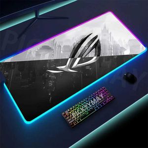 Poussions de souris Le poignet repose en noir et blanc grand RVB Mouse Mate Gamer Gamer Mousepads LED Gaming Mousepad Big Lumin Lumin Lumin Luminal Desk Pad de bureau