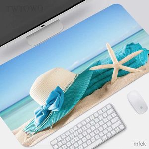 Poussinets de souris Le poignet repose Blue Sky Beach Mouse Pad Gamer XL Ordinateur Nouvelle maison Custom Mousepad xxl Clavier PAD BURAT MATS NATUREL REDAZER PC TABLE MATE