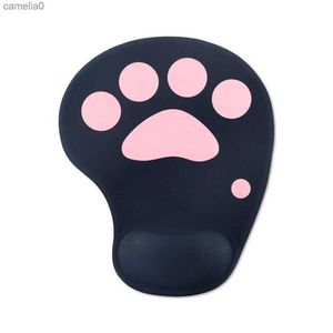 Poussinets de souris poignet Rests Cat Claw Pad avec motif de repos mignon confortable Soft Res Hand Relatement Base de caoutchouc non glissée Home Office231221