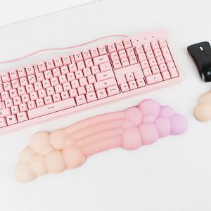 Mouse Pads Wrist Rests Cloud wrist rest ergonomic mousepad keyboard mouse pad with Waterproof Support Non Slip gaming Accessories 230927